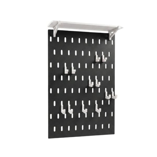 Pegboard (Black) 60*40cm + 12 crochets + 1 etagers