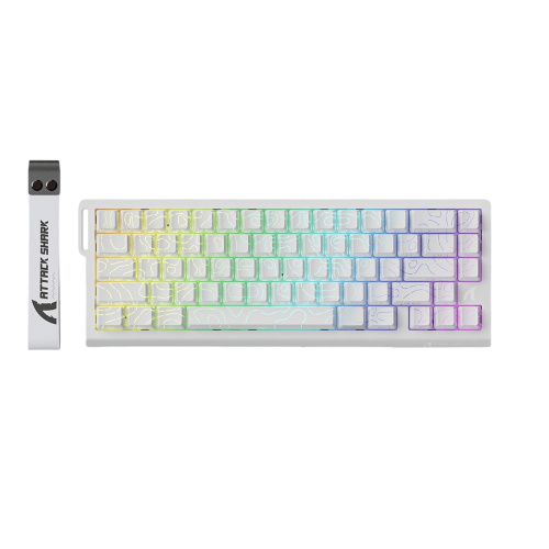 Attack Shark X68he White Topographie 8KHZ